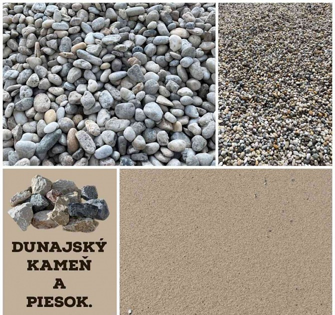 ornamental stone, Danube stone, cobblestone, decorative gravel for the garden Kezmarok - photo 1