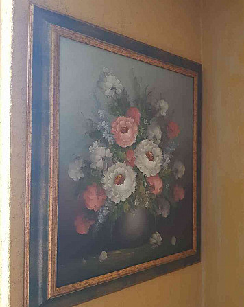 Ich verkaufe ein Ölgemälde auf Leinwand – einen Blumenstrauß mit Vase Neusohl - Foto 2