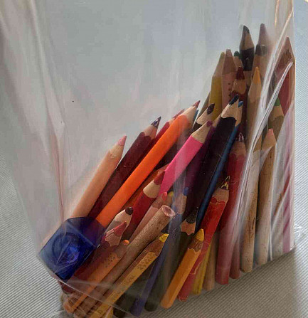 THICK LONG COLORED PENCILS with a sharpener for 10E Bratislava - photo 3