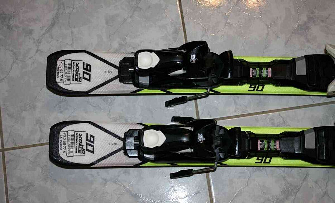 детские лыжи salomon Xmax 90 см, головные лыжные ботинки Пухов - изображение 5