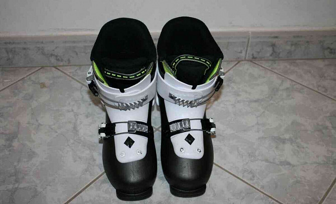 детские лыжи salomon Xmax 90 см, головные лыжные ботинки Пухов - изображение 6
