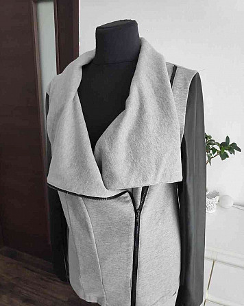 Gray jacket with black eco-leather 40L Dolny Kubin - photo 1