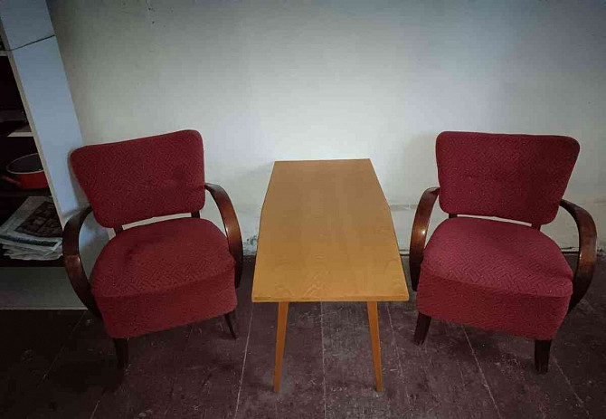 Starodávný stolek (křesla prodána) Prievidza - foto 1