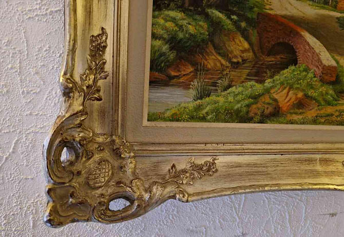 Beautiful picture painting on wood signed Kosice - photo 3