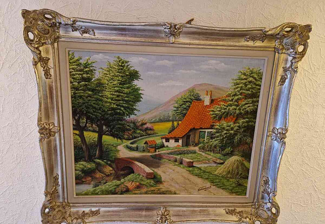 Beautiful picture painting on wood signed Kosice - photo 5