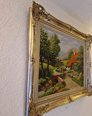 Beautiful picture painting on wood signed Kosice - photo 4