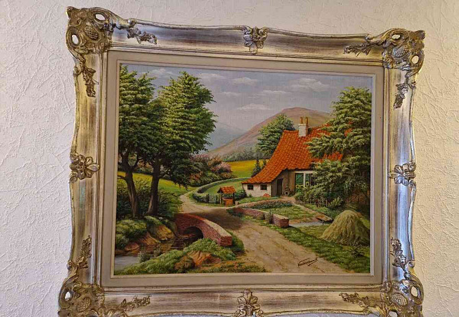 Beautiful picture painting on wood signed Kosice - photo 1