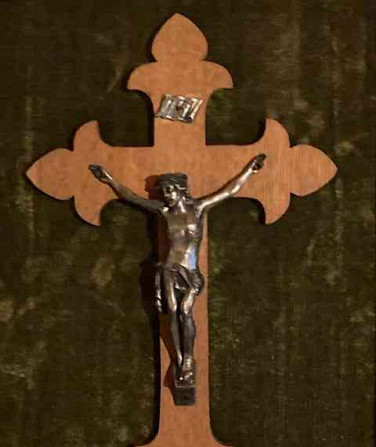 Kříž v obraze,světenická,skleněné svícny s jezískem,soška Košice - foto 2