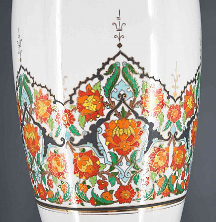YILDIZ PORSELEN nagy török ​​váza 48 cm-es Prága - fotó 2