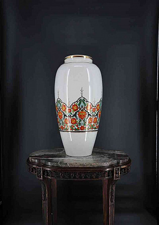 YILDIZ PORSELEN nagy török ​​váza 48 cm-es Prága - fotó 6