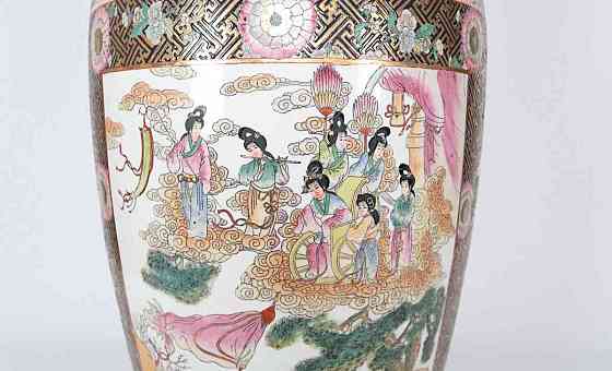Velká čínská váza Kanton V 124 cm. Značená Prague