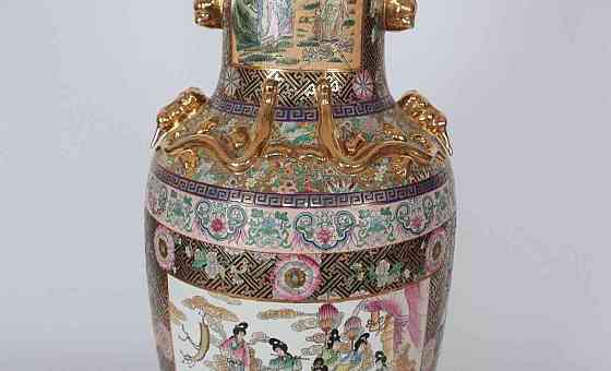 Velká čínská váza Kanton V 124 cm. Značená Prag