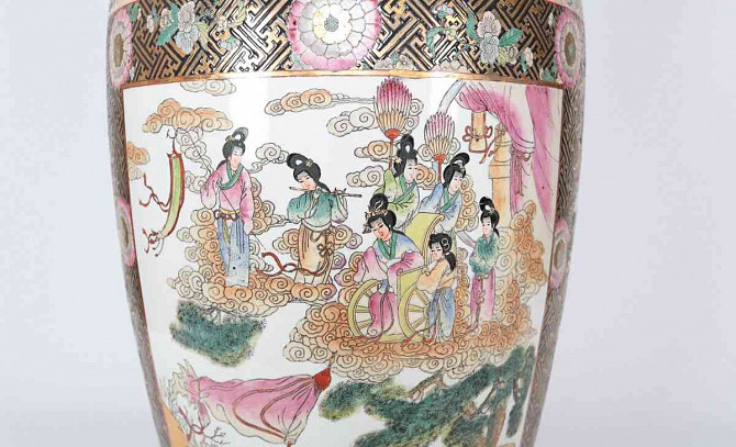Large Chinese vase Canton H 124 cm. Marked Prague - photo 4