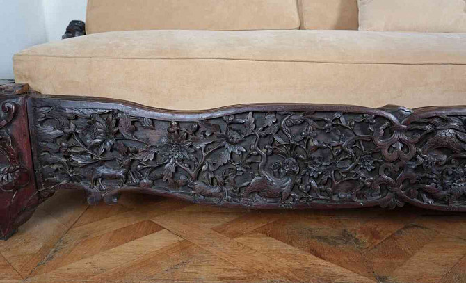 Langes chinesisches Sofa – reich geschnitzt Prag - Foto 4