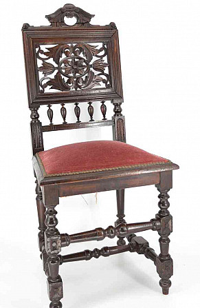 Антикварные стулья в стиле неоренессанс, набор из 6 предметов. Прага - изображение 4