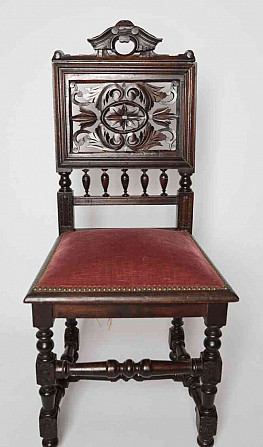 Антикварные стулья в стиле неоренессанс, набор из 6 предметов. Прага - изображение 3