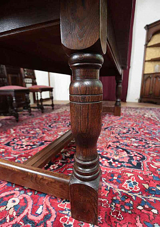Nagyméretű neoreneszánsz asztal tömör tölgyből Prága - fotó 5