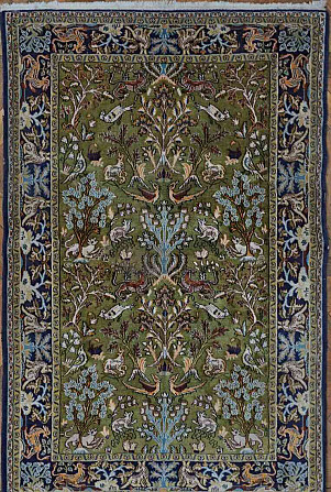 Tebriz perzsaszőnyeg Édenkert 162 X 107 cm Prága - fotó 1