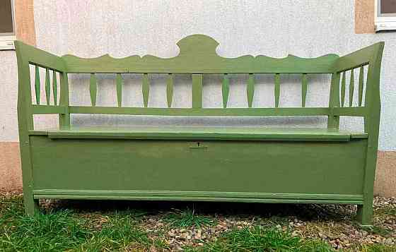 Vidiecka drevená lavica - šafáreň - L26 Érsekújvár