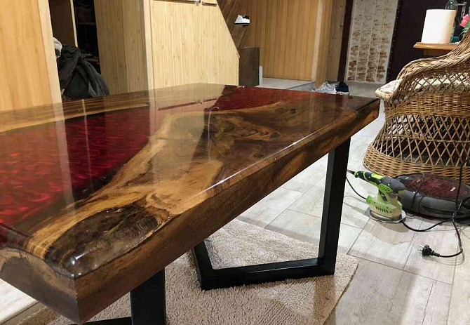 Conference table, table, epoxy, solid wood, furniture Galanta - photo 5