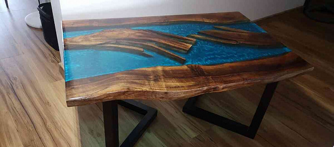 Conference table, table, epoxy, solid wood, furniture Galanta - photo 3