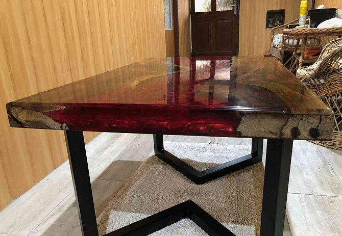 Conference table, table, epoxy, solid wood, furniture Galanta - photo 6