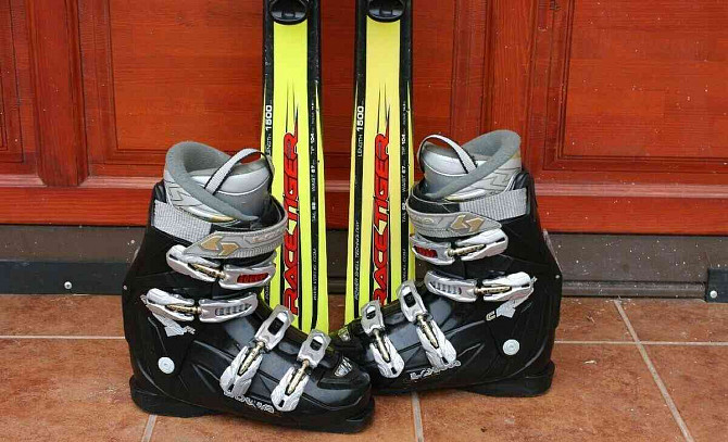 лыжи Volkl RaceTiger 150см, лыжные ботинки lowa 39 Пухов - изображение 3