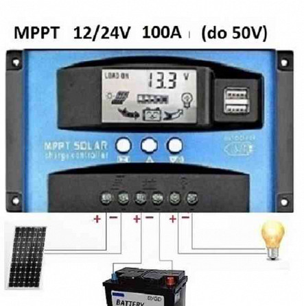 60A és 100A napelemes szabályozó MPPT - 1224V (50 V-ig) Pozsony - fotó 2