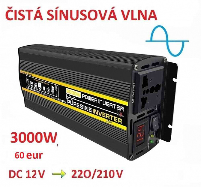 Новый преобразователь тока с 12В на 220В (4000 и 3000Вт) Братислава - изображение 1