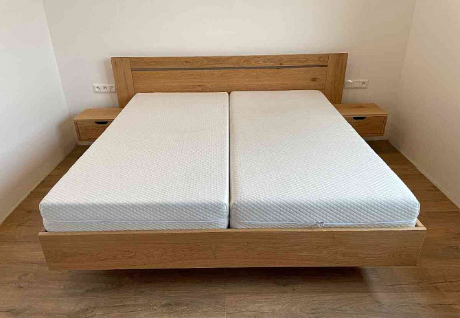 Solid oak bed with storage space  - photo 3