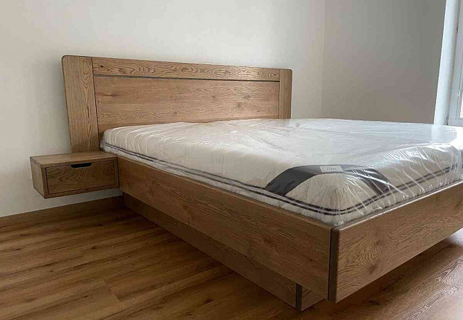Solid oak bed with storage space  - photo 18