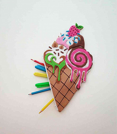 Kézzel készített tolltartó - Fagylalt Nagyszombat - fotó 7