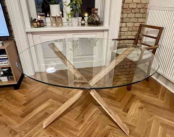 jedálenský stôl sklo-dub Pozsony