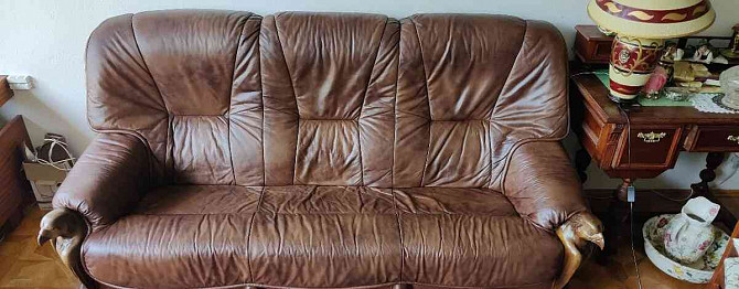 Продам кожаный диван 3+1+1. Кошице - изображение 3