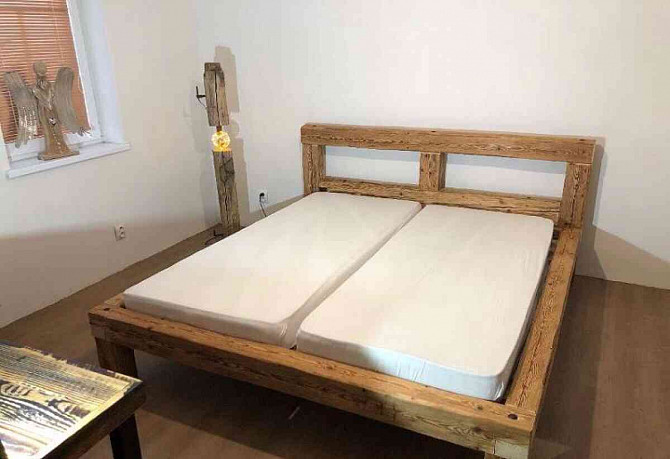 Luxury Bed made of old wood 180x200 cm solid Piestany - photo 1