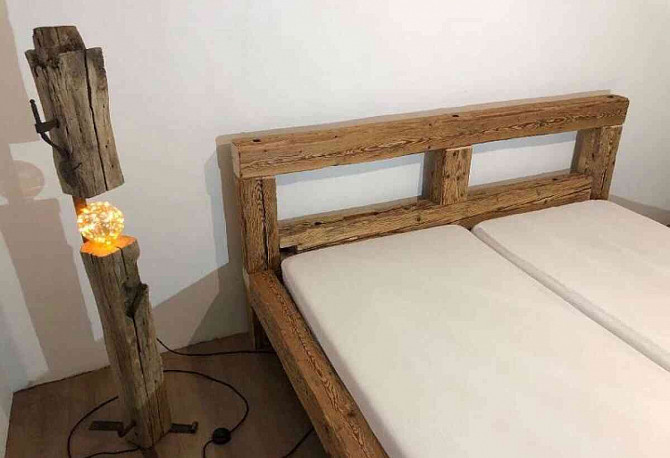 Роскошная Кровать из старого дерева 180х200 см, массив Пьештяни - изображение 2