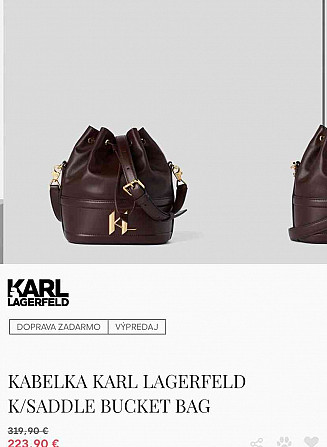 Karl Lagerfeld kabelka crossbody ksedle bucket bag hnědá Bratislava - foto 13