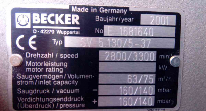Kompressor Becker SV5.1305-37 Slowakei - Foto 3