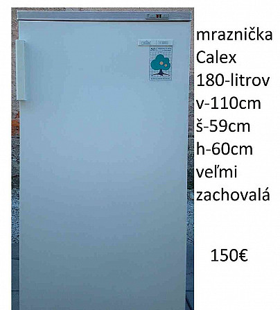 I will sell a Whirlpool, Gorenie and Calex freezer Partizanske - photo 2