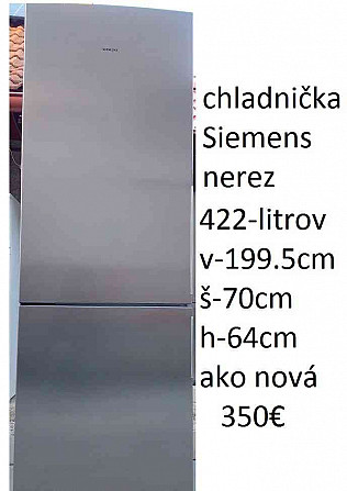 Ich verkaufe einen Kühlschrank aus Edelstahl und Weiß Partizánske - Foto 2