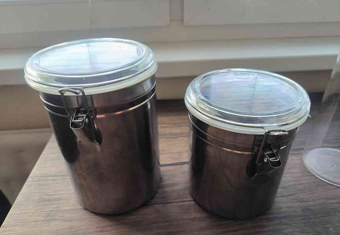 Stainless steel and glass kitchen jars Nitra - photo 3