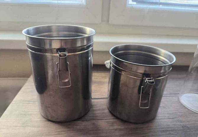 Stainless steel and glass kitchen jars Nitra - photo 2