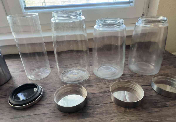 Stainless steel and glass kitchen jars Nitra - photo 4