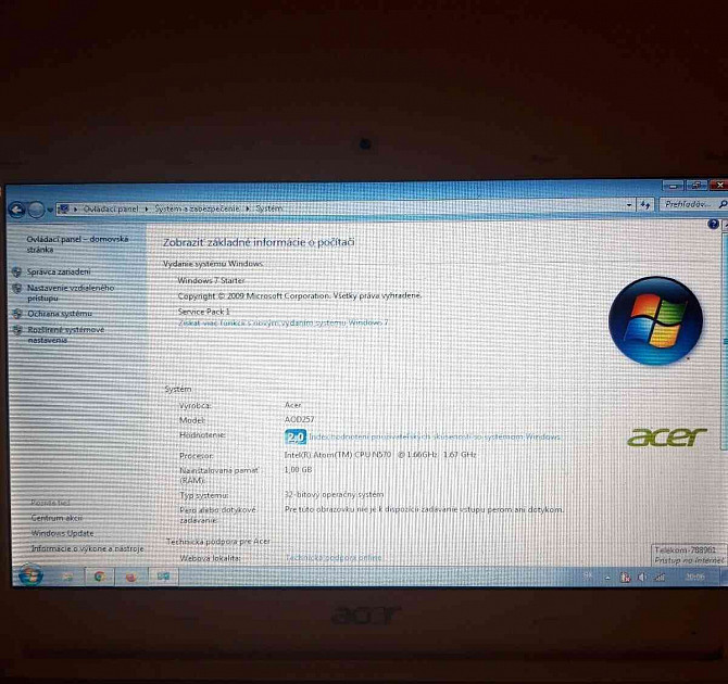 Netbook Acer aspire one 10.1 palců Rožňava - foto 5