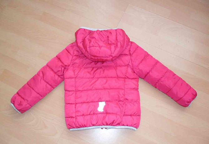 Детская переходная куртка с розовым капюшоном 116. Зволен - изображение 3