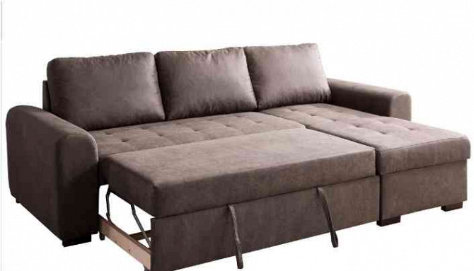Серый раскладной большой Г-образный диван Кошице - изображение 3