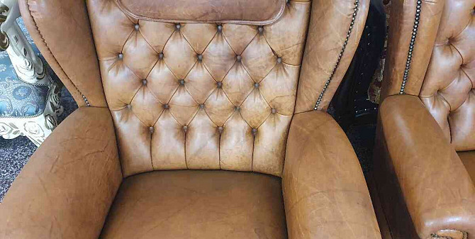 Стильный кожаный диван в стиле Честерфилд 2+1+1 Трнава - изображение 7