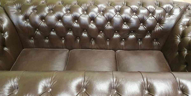CHESTERFIELD STYLE, NOT USED 2 LEATHER COUCHES Trnava - photo 4