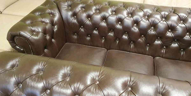 CHESTERFIELD STYLE, NOT USED 2 LEATHER COUCHES Trnava - photo 5