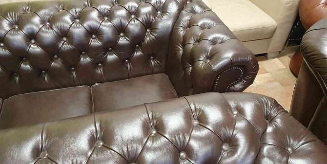 CHESTERFIELD STYLE, NOT USED 2 LEATHER COUCHES Trnava - photo 6